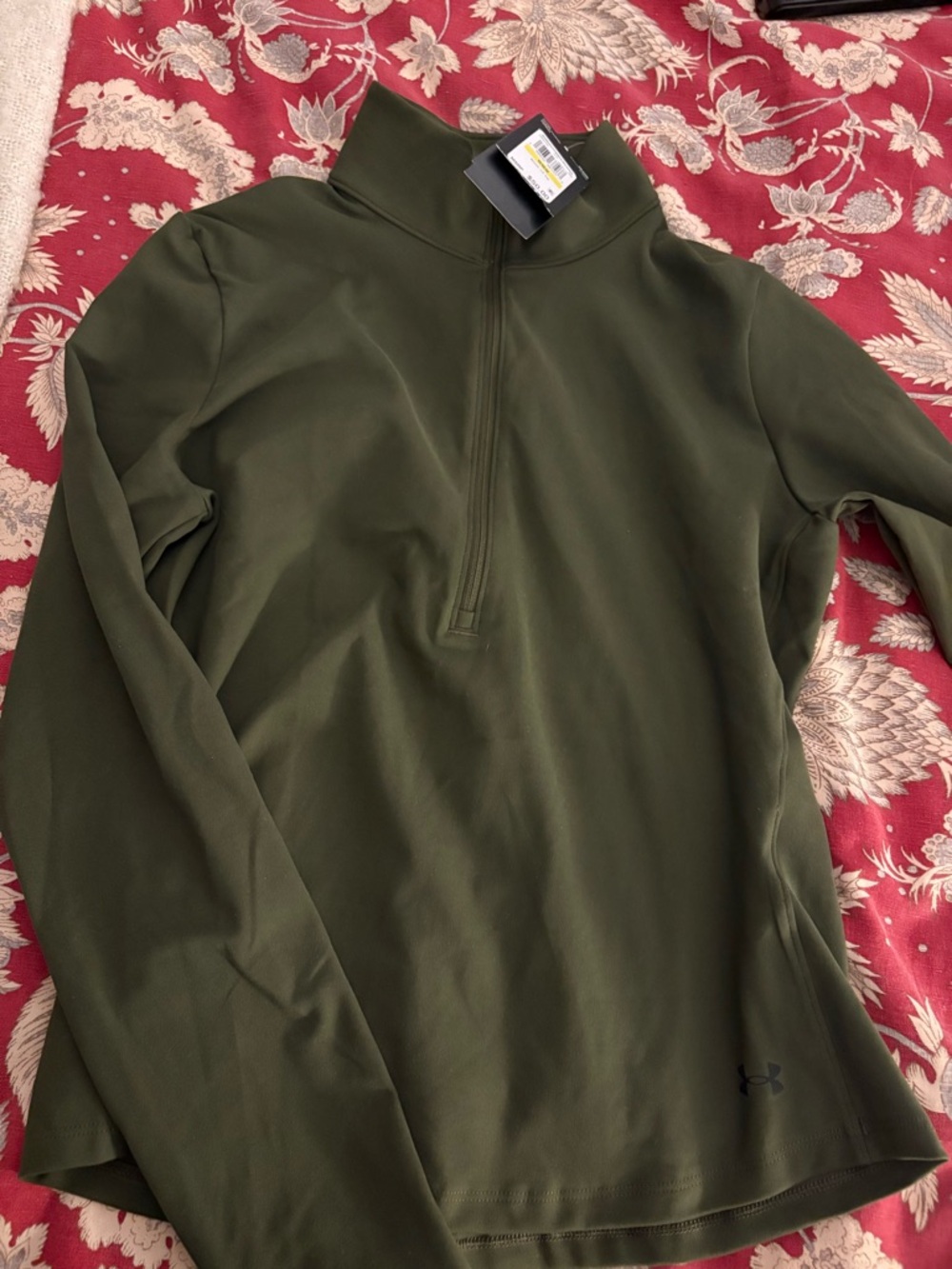 Under Armour Expedition Green 1/2 Zip Performance Pullover
